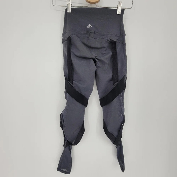 ALO yoga grey black high waisted bandage leggings size xxsmall - Picture 5 of 8